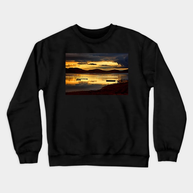 Sunrise at Lake Plastiras Crewneck Sweatshirt by Cretense72